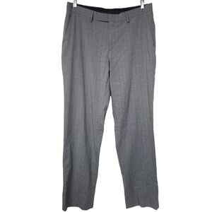 Murano Light Gray Plaid Men's Pants 35x34